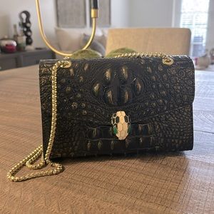 Unique python texture bag crossbody sholder bag